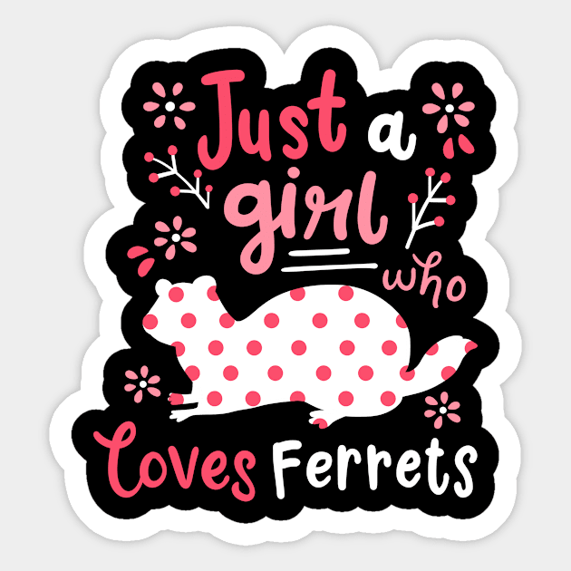 Ferret Weasel Ferret Lover Sticker by CreativeGiftShop